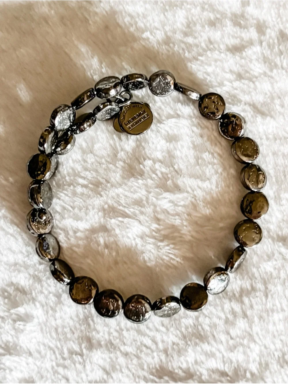 Alex and Ani Coin Wrap Bracelet - Midnight Silver